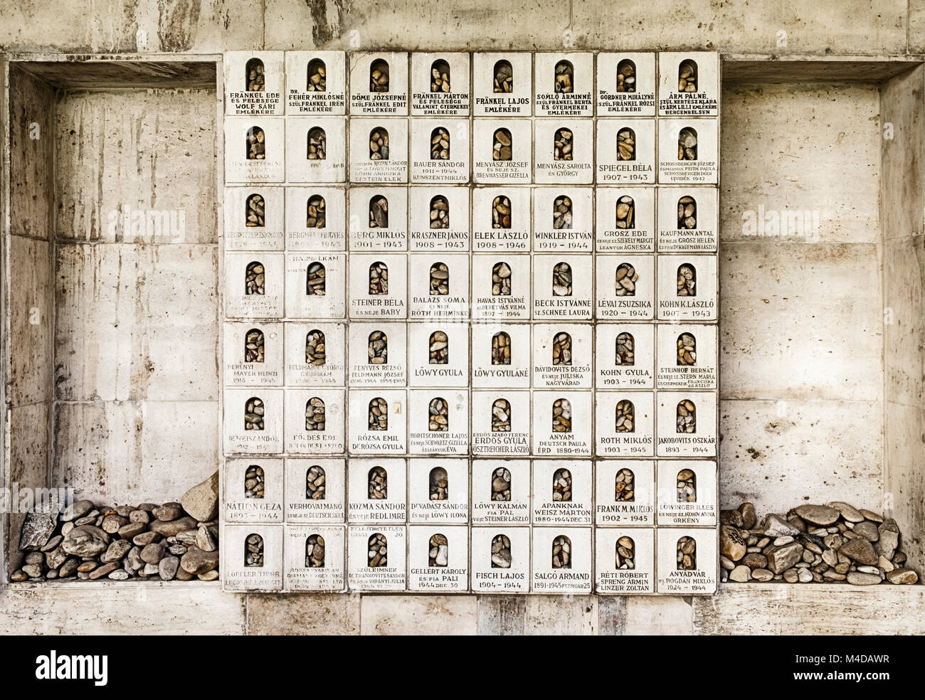 BUDAPEST, Ungarn 31. MÄRZ 2017 Ein Denkmal für Juden, die stirbt in
