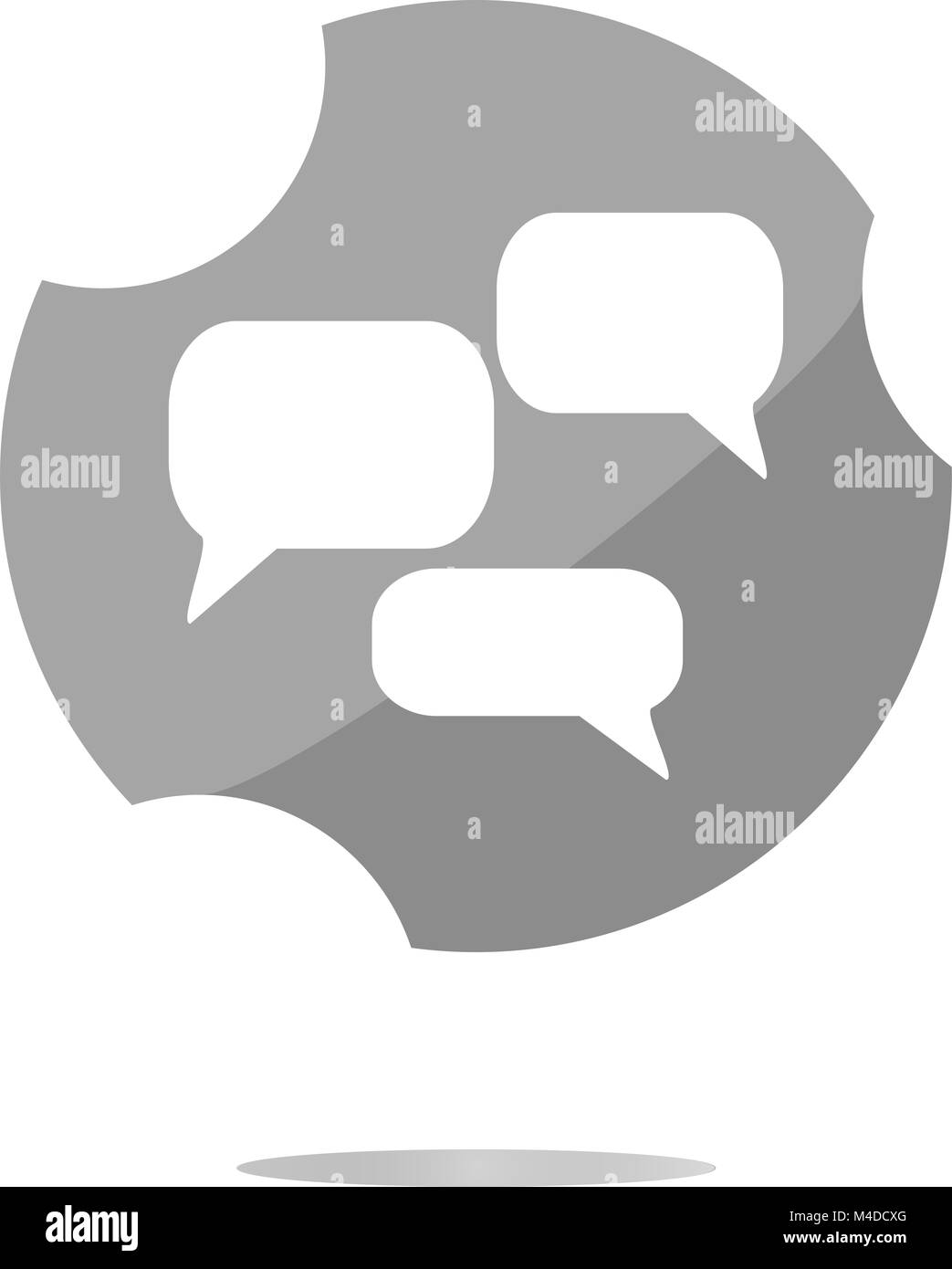 Rede-Cloud auf Web Symbolschaltfläche isoliert auf weiss Stockfoto