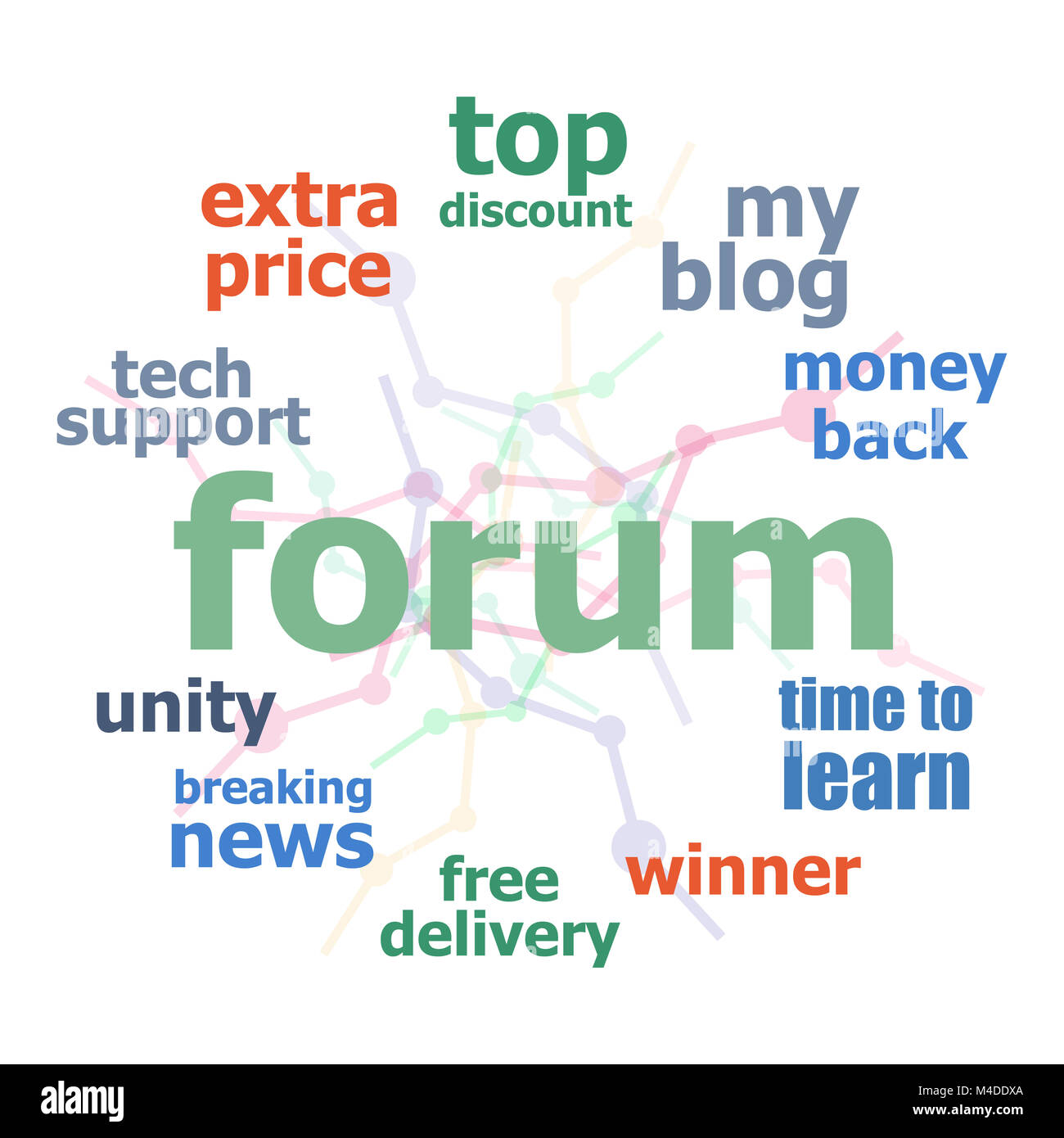 Text Forum. Web Design Konzept Stockfoto