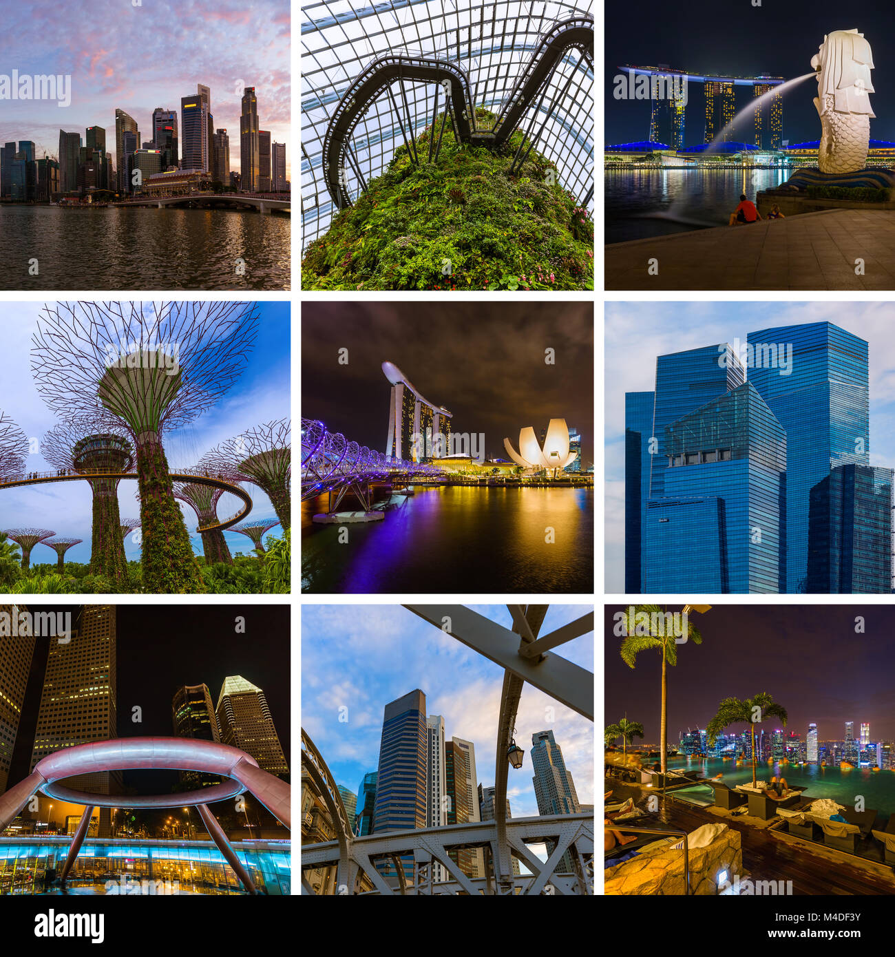 Collage aus Singapur reisen Bilder (meine Fotos) Stockfoto