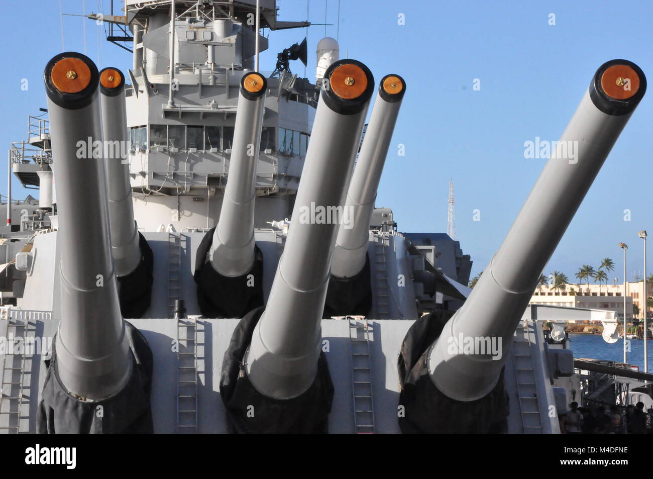 USS Missouri Schlachtschiff in Pearl Harbor in Hawaii Stockfotografie ...