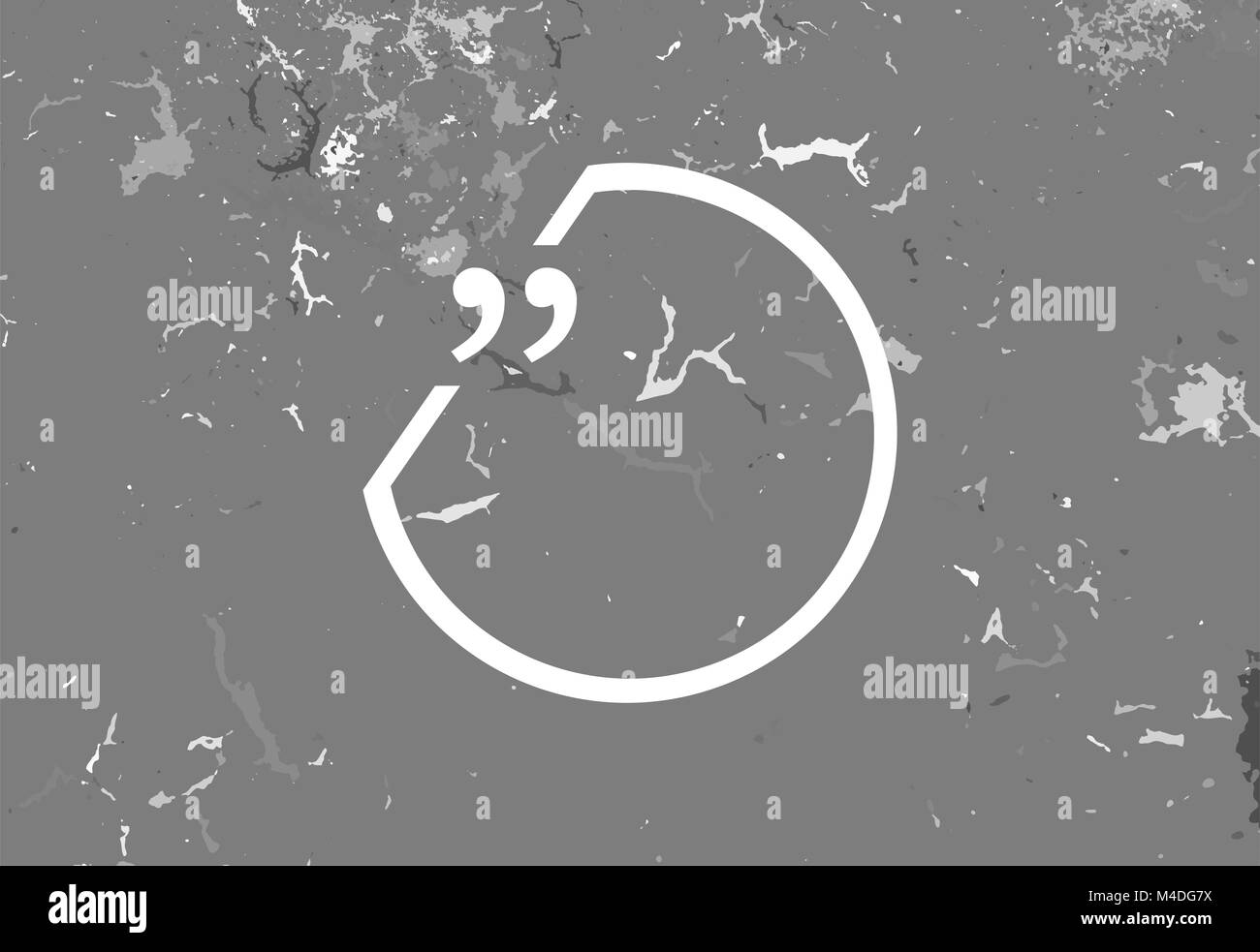 Anführungszeichen Sprechblase. Zitat zeichen Symbol. Zusammenfassung Hintergrund. Stockfoto