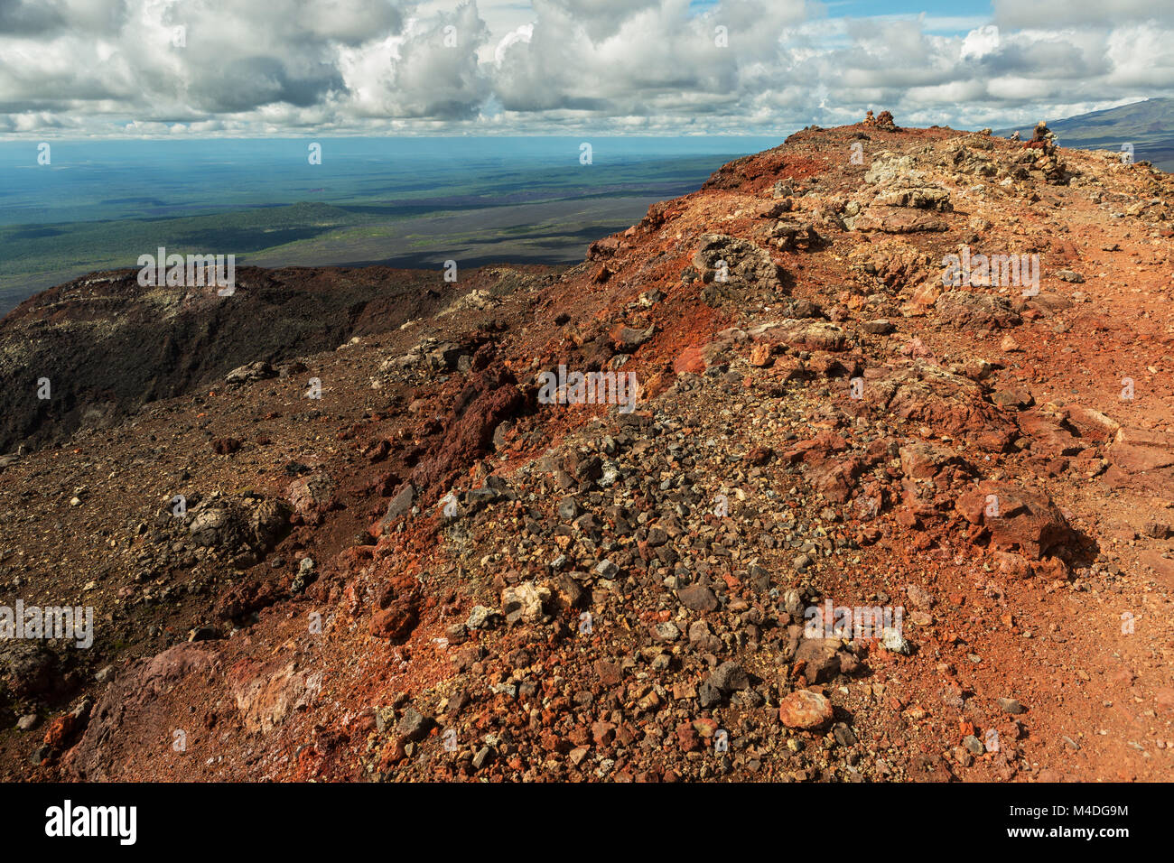 Norden Durchbruch große Tolbachik Fissur Eruption 1975 Stockfoto