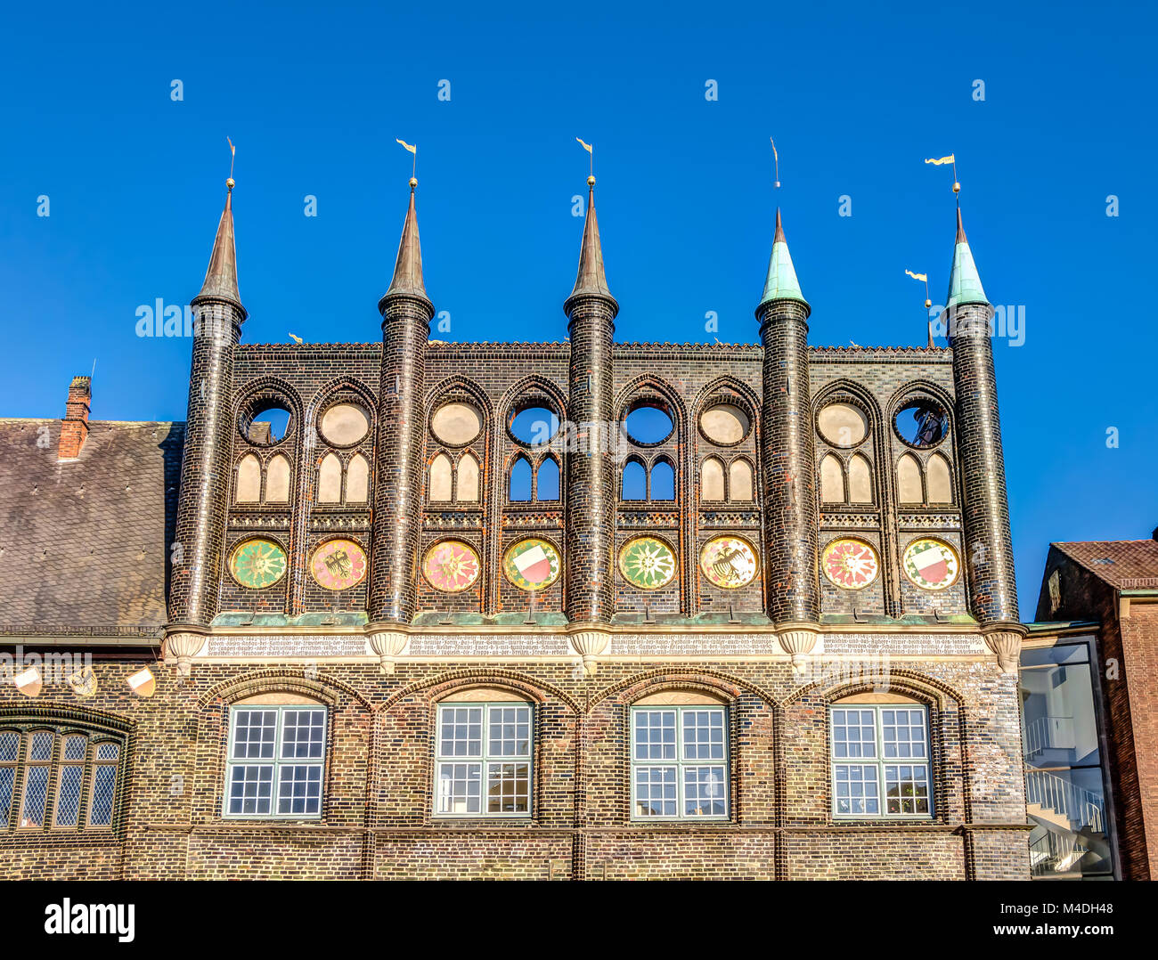 Rathaus der Hansestadt Lübeck Stockfoto