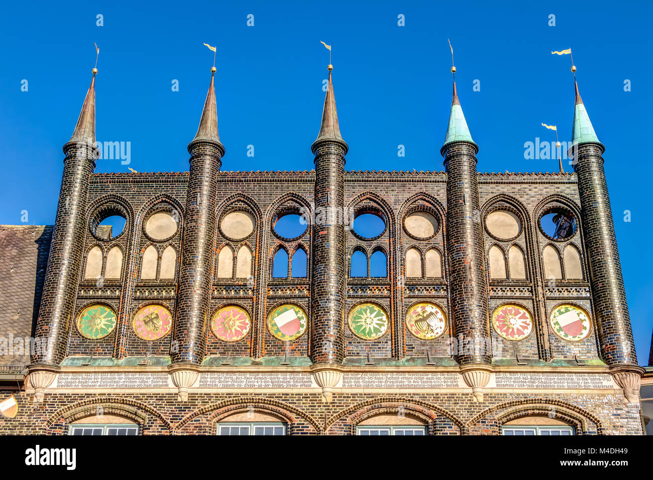 Rathaus der Hansestadt Lübeck Stockfoto