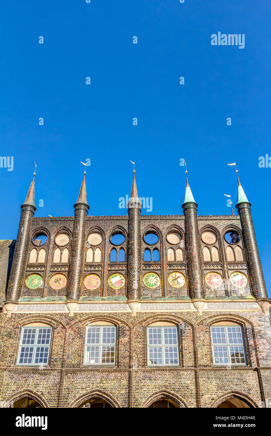 Rathaus der Hansestadt Lübeck Stockfoto