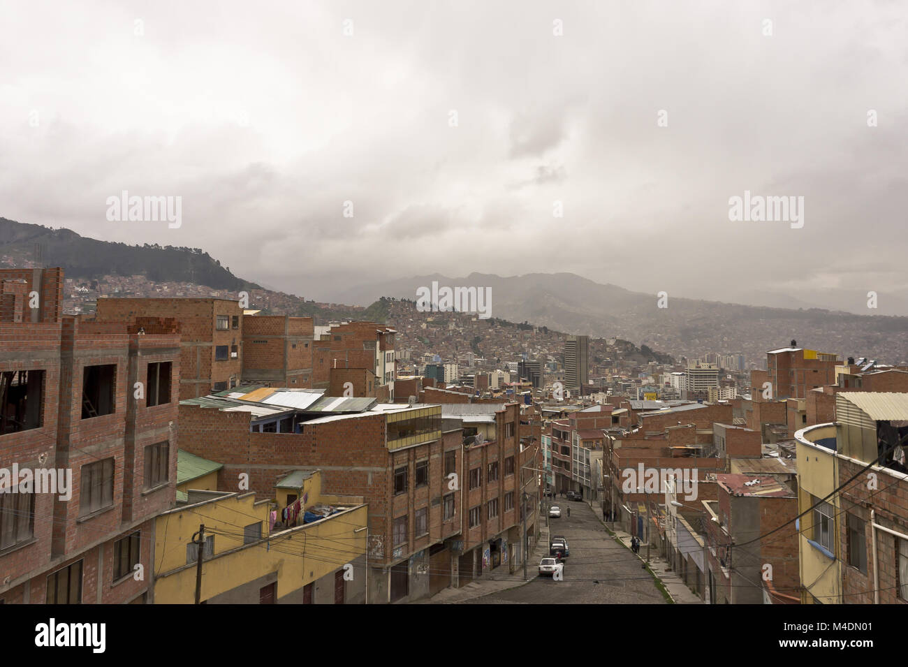 La Paz, Bolivien, alte Nachbarschaft anzeigen Stockfoto