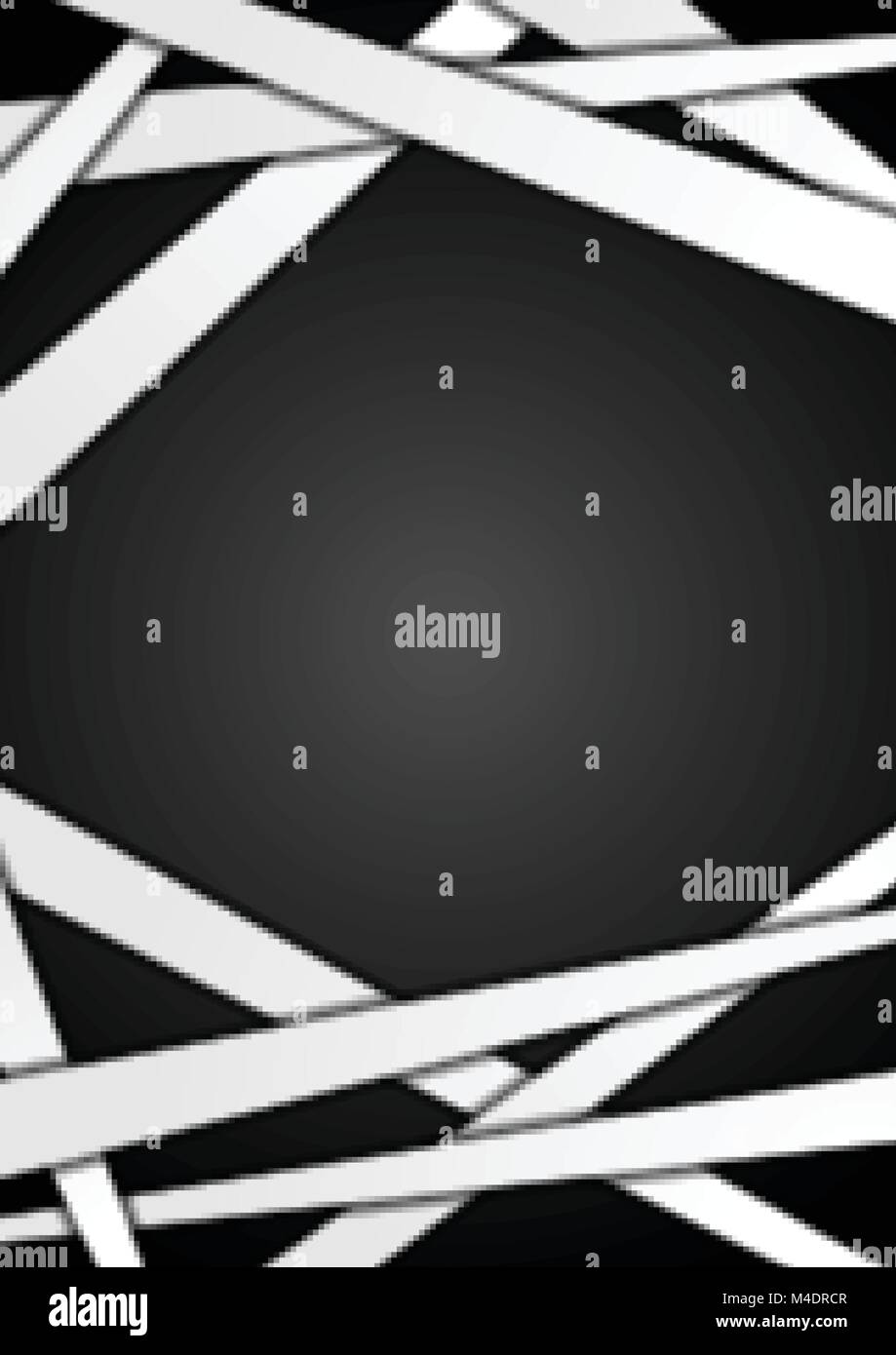 Abstrakte schwarz-weißen Hintergrund mit Streifen. Vektor Design Stock Vektor