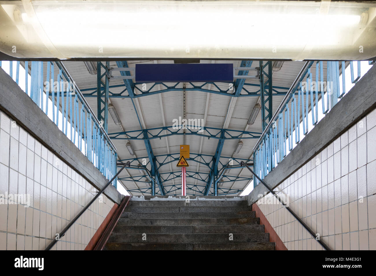 Modernisierung von Neubrandenburg Bahnhof Stockfoto