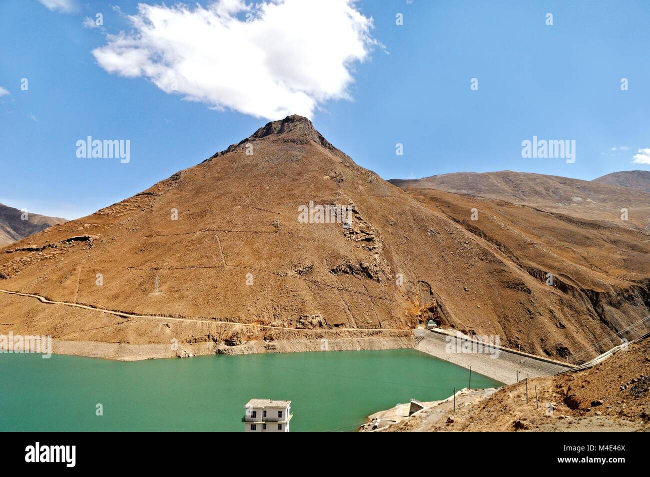 Manla Damm und Wasserkraftwerk Tibet China Stockfoto