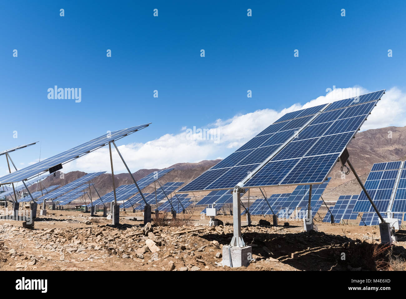 Solarenergie auf der Hochebene Stockfoto