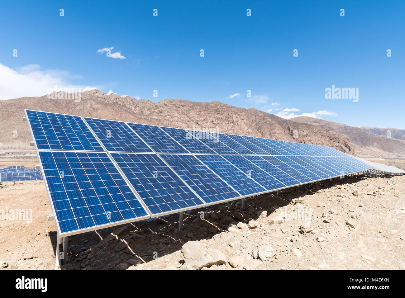Solarenergie auf der Hochebene Stockfoto