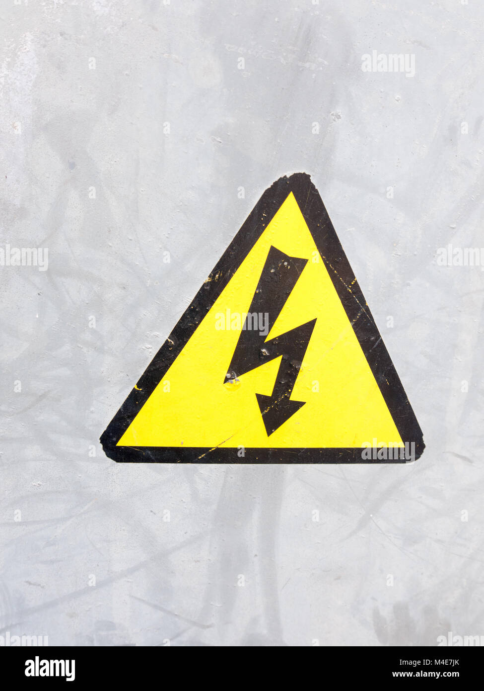 Warnschild elektrische Stockfoto
