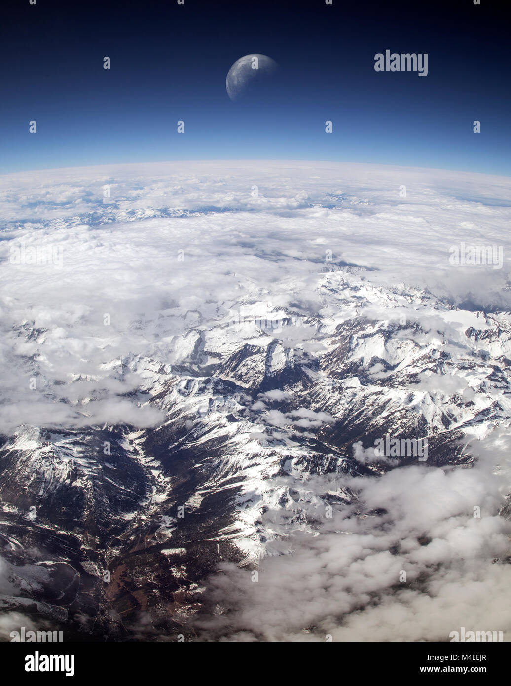 Luftaufnahme der felsigen Berge, Washington, USA Stockfoto