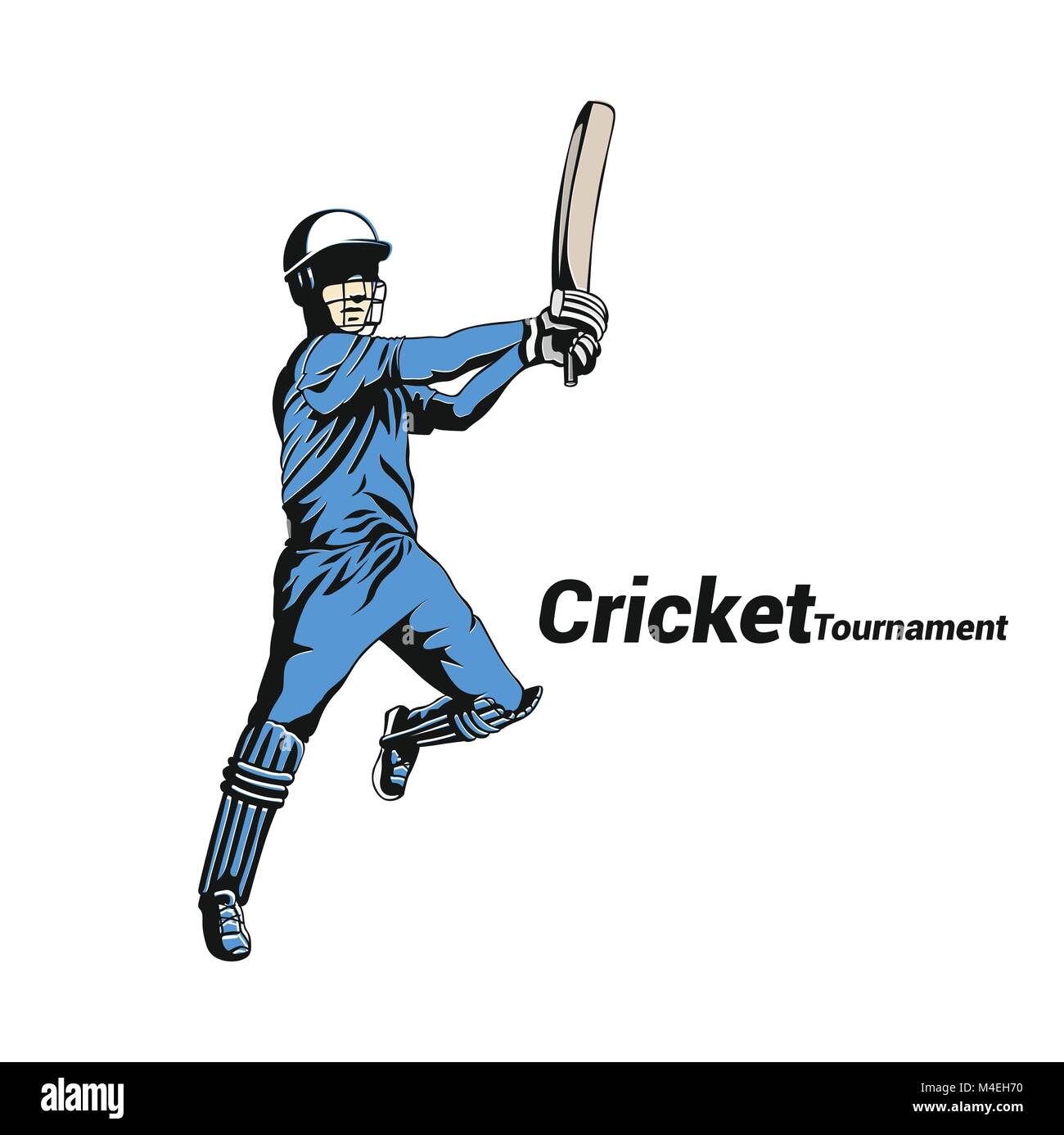 Kricketspieler batsman Vector Illustration Design. Stock Vektor