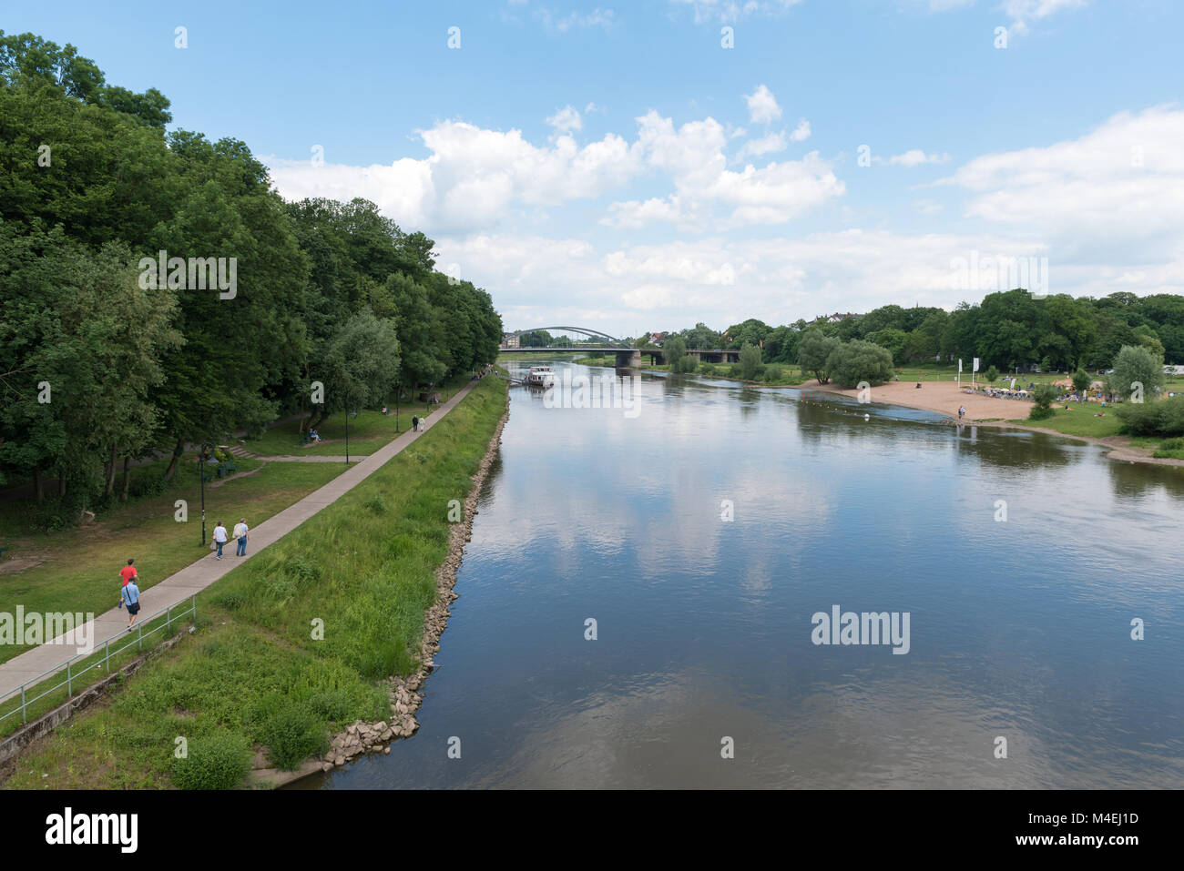 Weser bei Minden Stockfoto