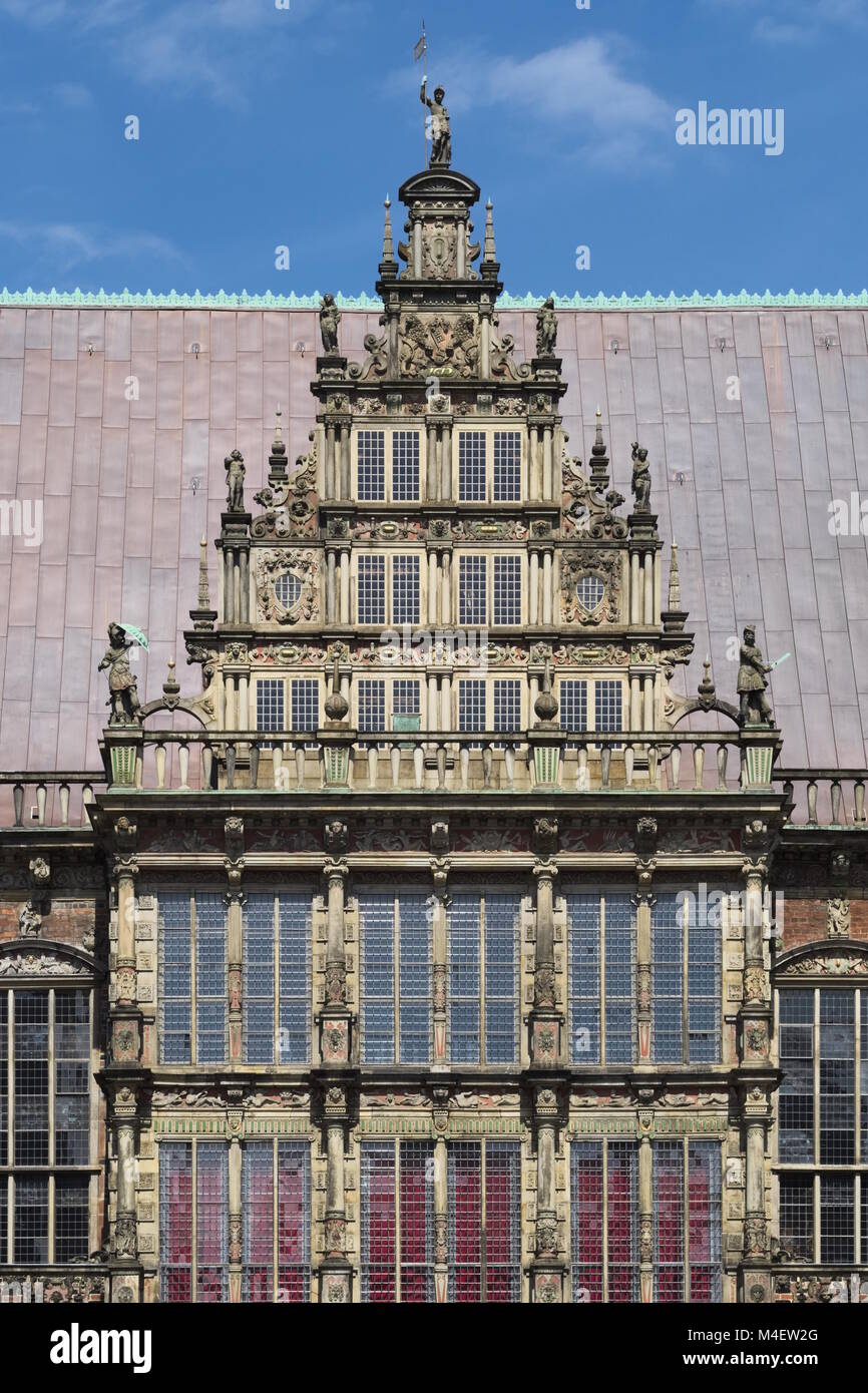 Bremen - Rathaus Giebel, Weserrenaissance, Deutschland Stockfoto