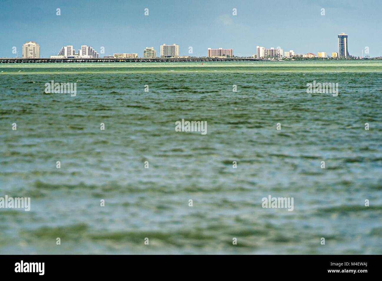 South Padre Island Küste tagsüber im Frühjahr Stockfoto