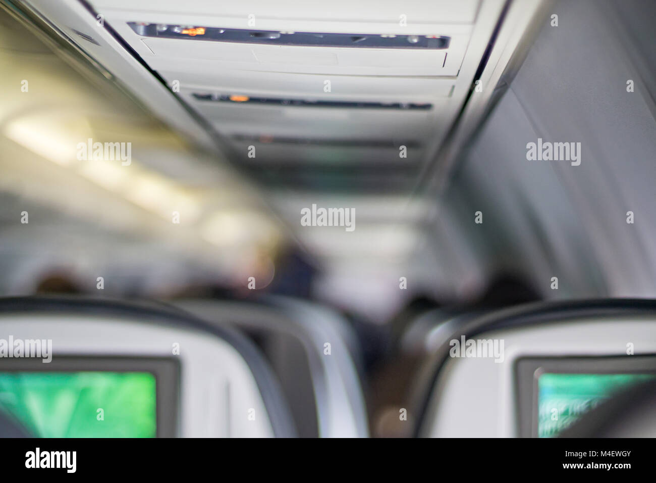 Im Inneren eine kommerzielle Fluglinie Szenen Stockfoto