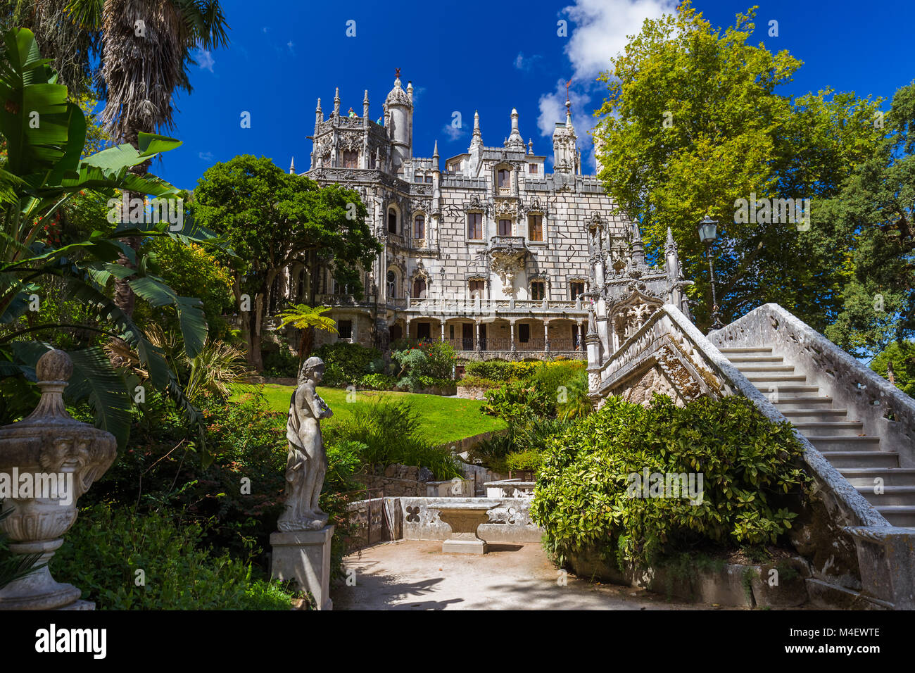 Schloss Quinta da Regaleira - Sintra Portugal Stockfoto