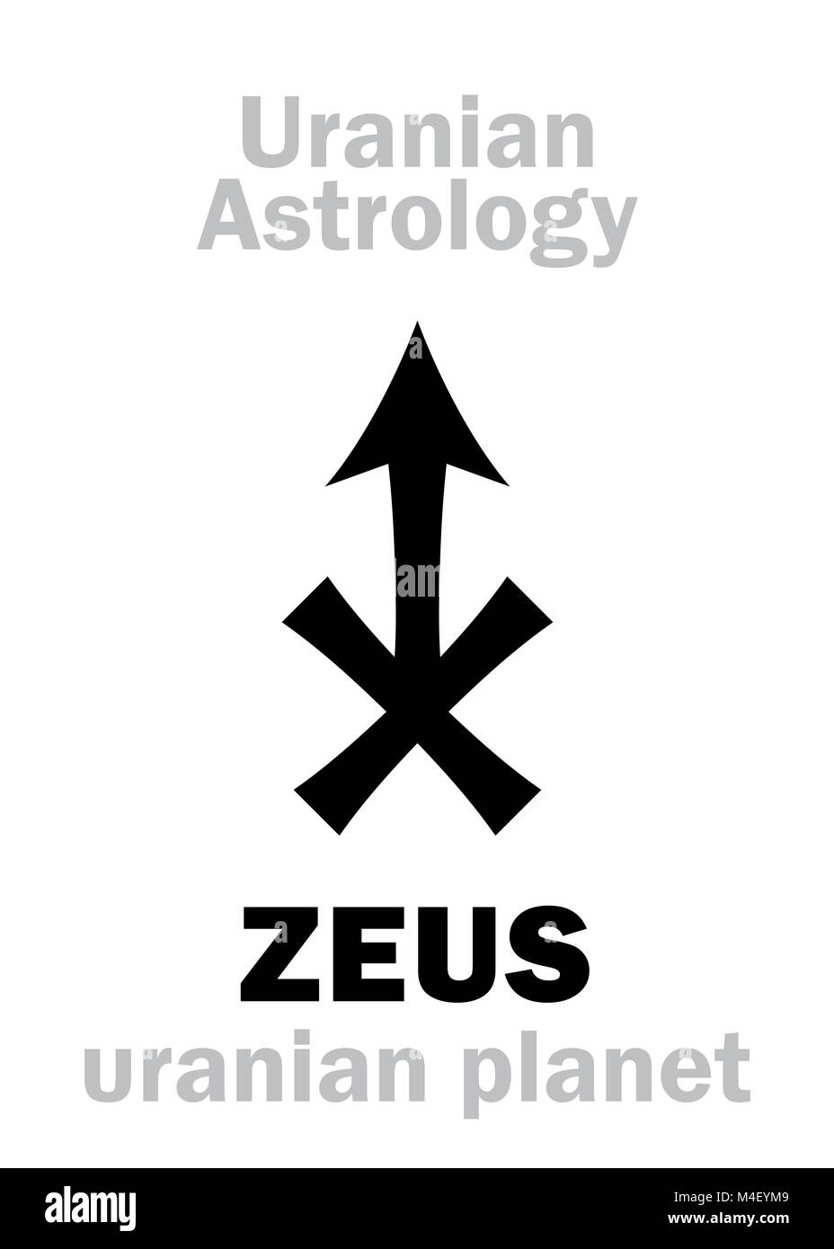 Astrologie: ZEUS (Uranisch Planet) Stockfoto