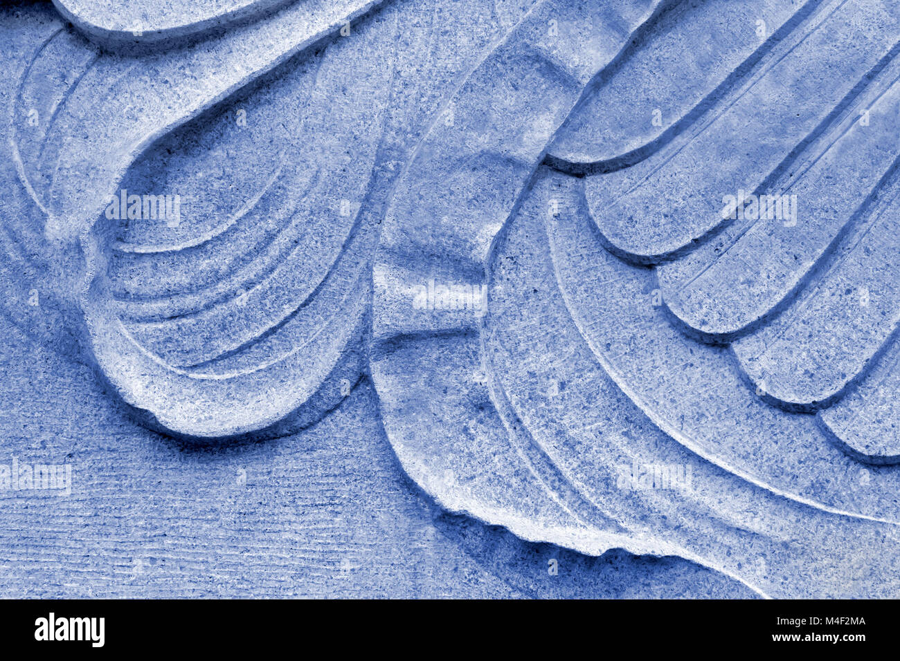 Close-up auf eine Skulptur Dekoration auf einem blauen Marmor Stockfoto
