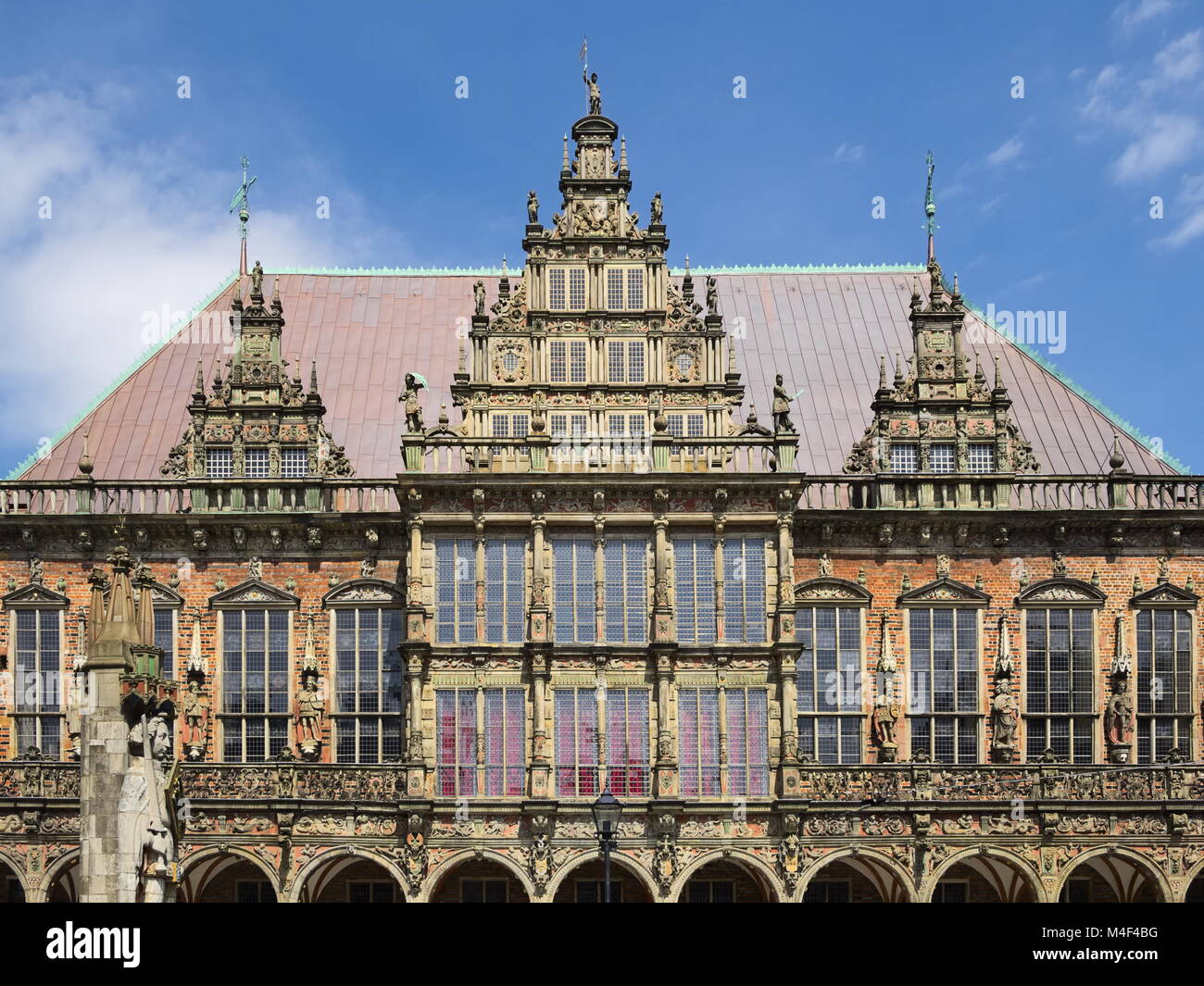 Bremen - Rathaus und Roland Statue, Deutschland Stockfoto