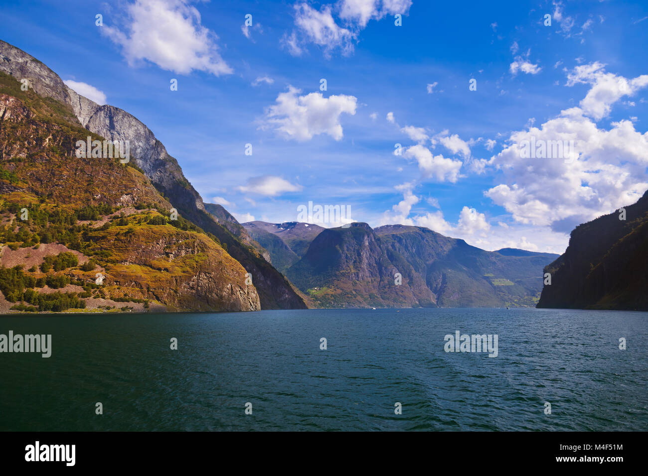 Naeroyfjord Fjord in Norwegen - berühmte UNESCO-Seite Stockfoto