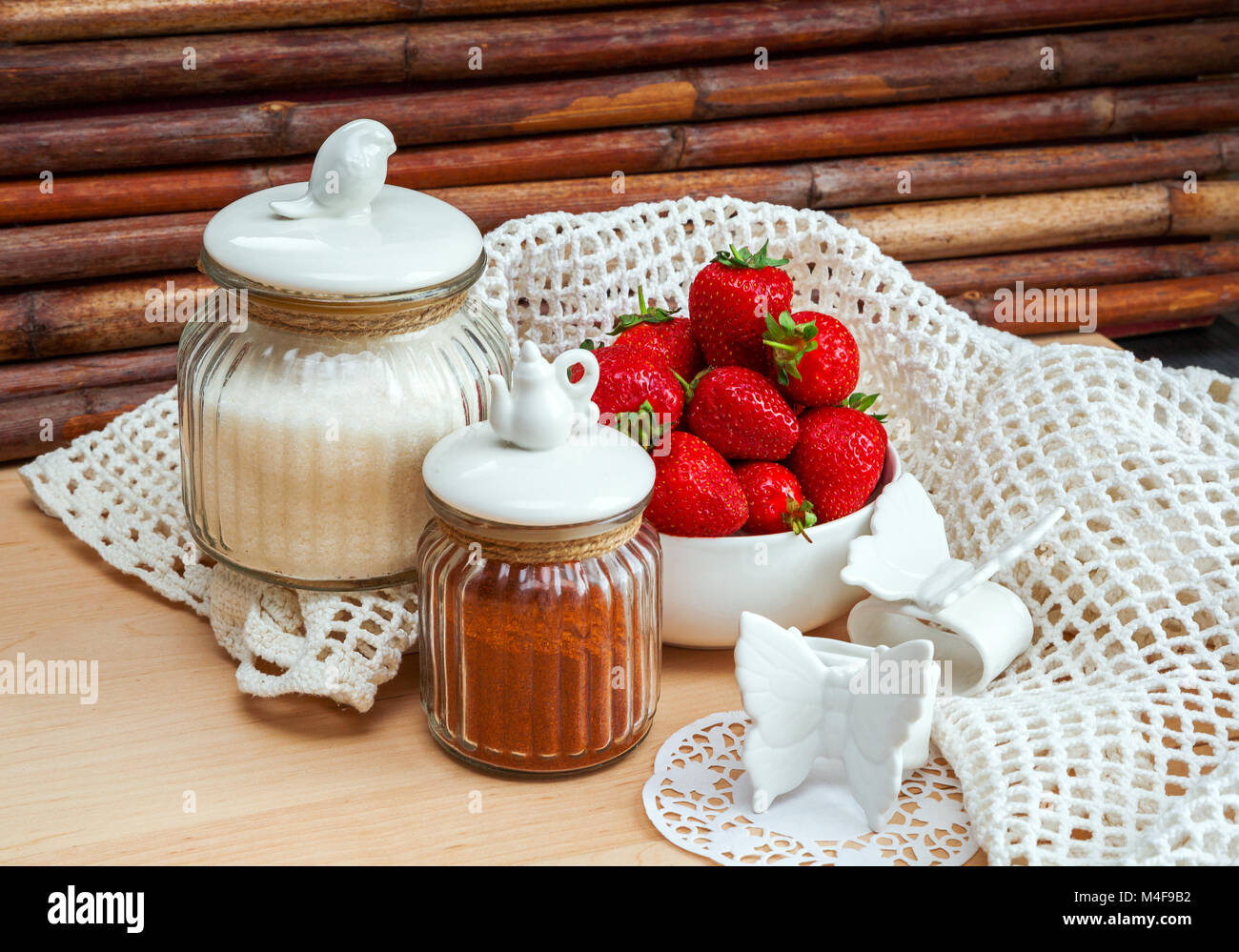 Reife Erdbeere, close-up Stockfoto