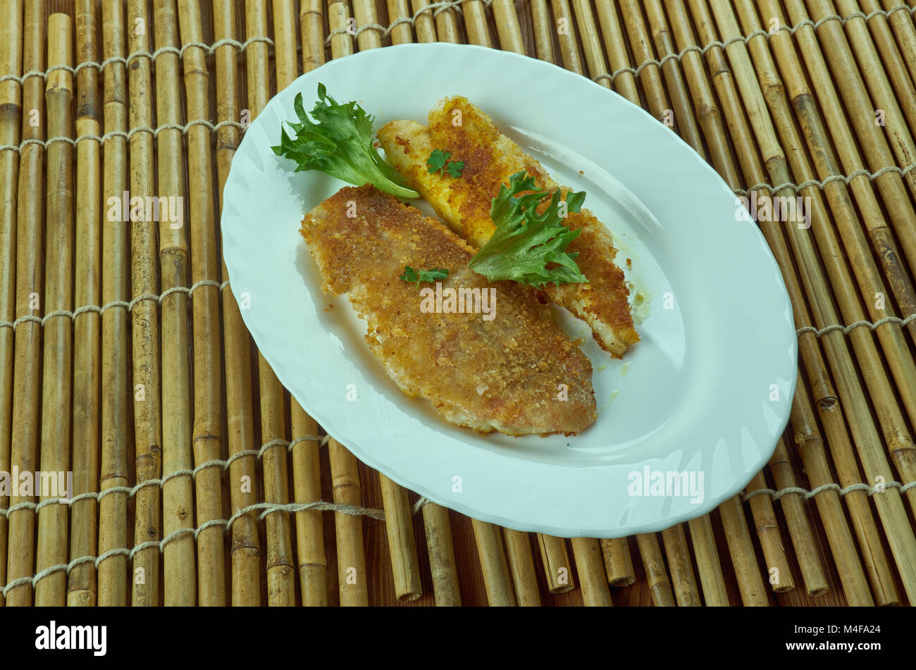 Gebratene Bombay Duck Stockfoto