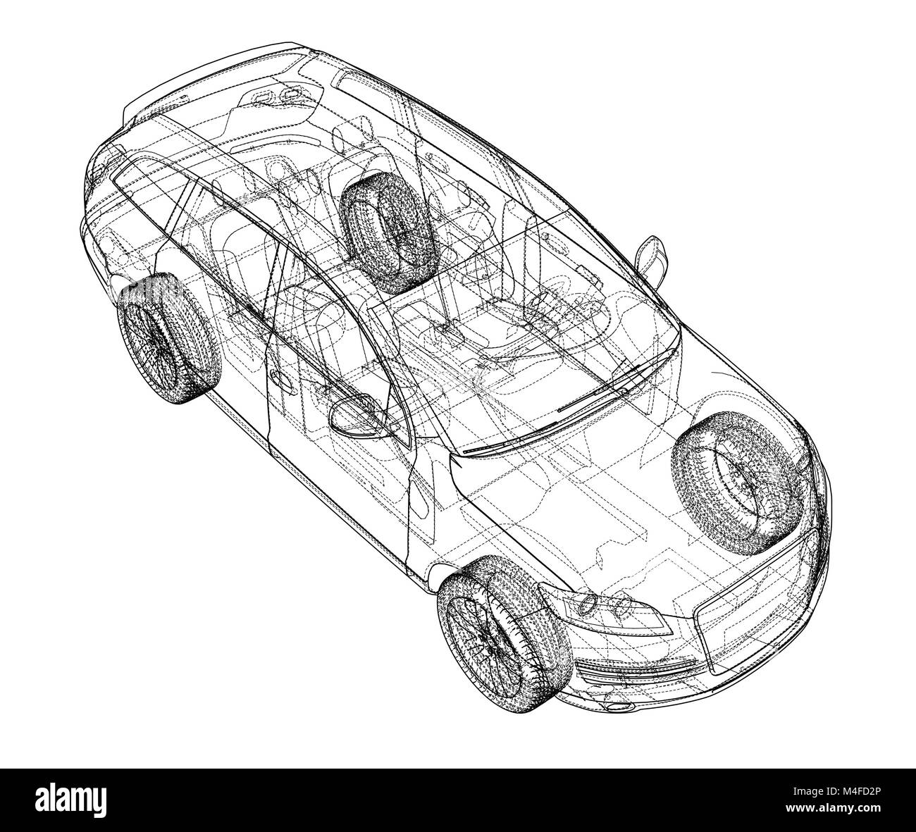 Auto Skizze. Vektor Stock-Vektorgrafik - Alamy