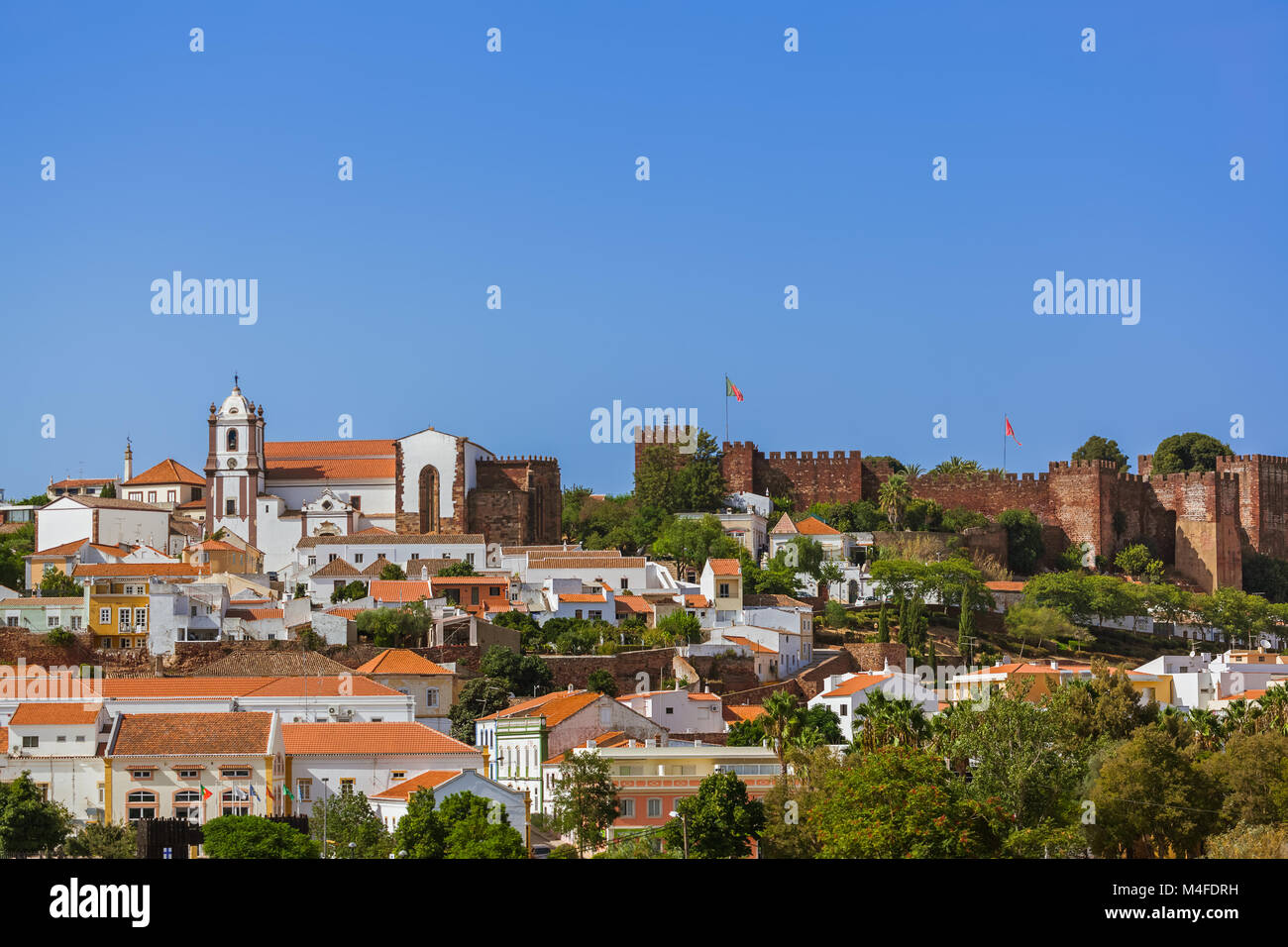 Burg in der Stadt Silves - Algarve-Portugal Stockfoto