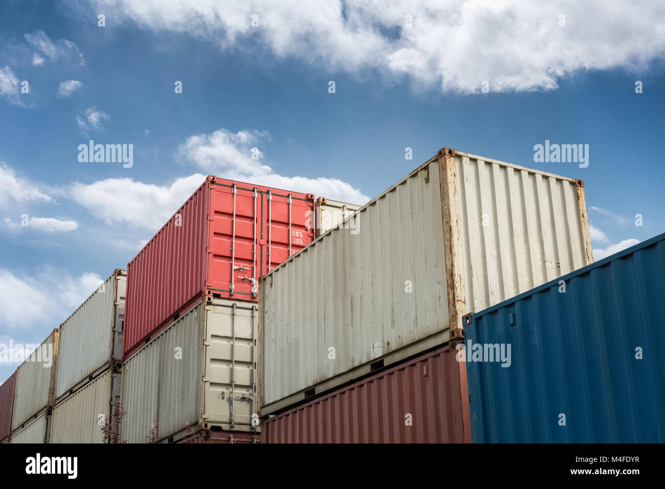 Frachtcontainer closeup Stockfoto