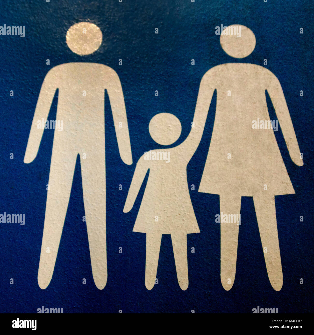 Familie, Eltern mit Kind Symbol Stockfoto