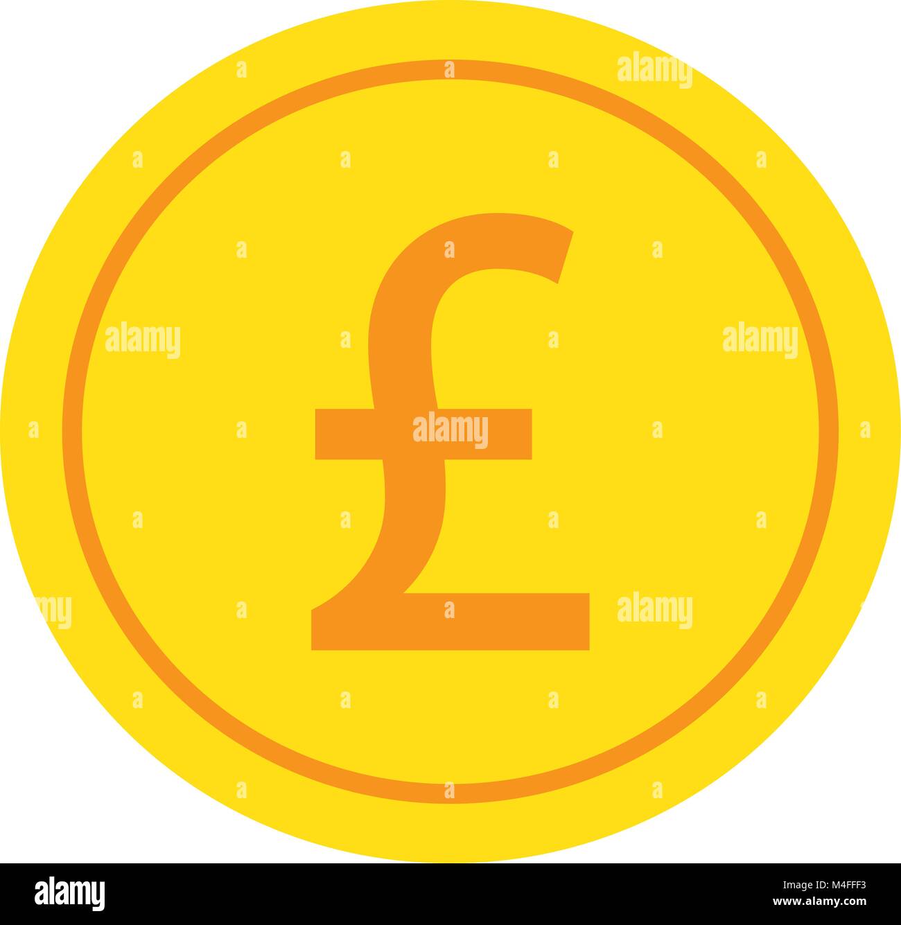 Lbs oder Pfund Sterling currency Symbol oder Logo Vektor über eine Münze. Symbol für Deutschland oder Großbritannien und England Bank, Banken oder Britische und Stock Vektor
