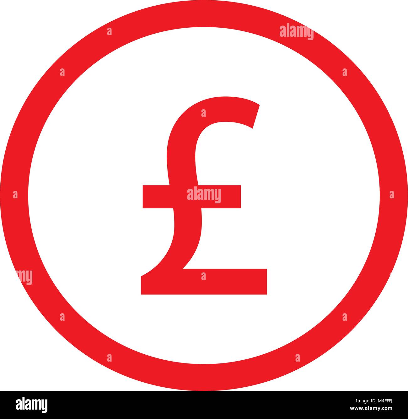 Lbs oder Pfund Sterling currency Symbol oder Logo Vektor über eine Münze. Symbol für Deutschland oder Großbritannien und England Bank, Banken oder Britische und Stock Vektor