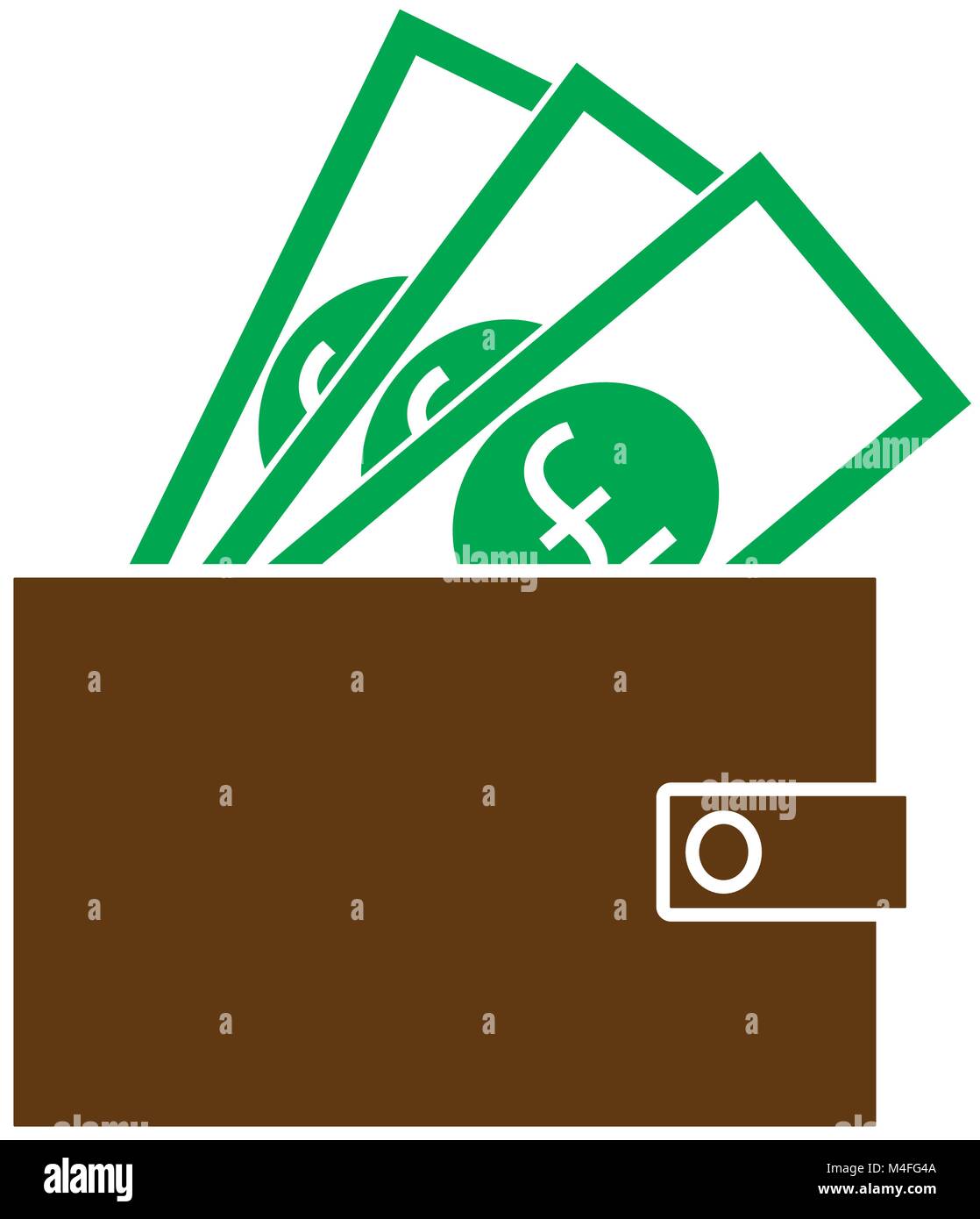 Pfund Sterling currency Symbol oder Logo Vektor auf Notes knallen aus der Brieftasche. Symbol für Deutschland oder Großbritannien und England Bank, Banken oder Stock Vektor