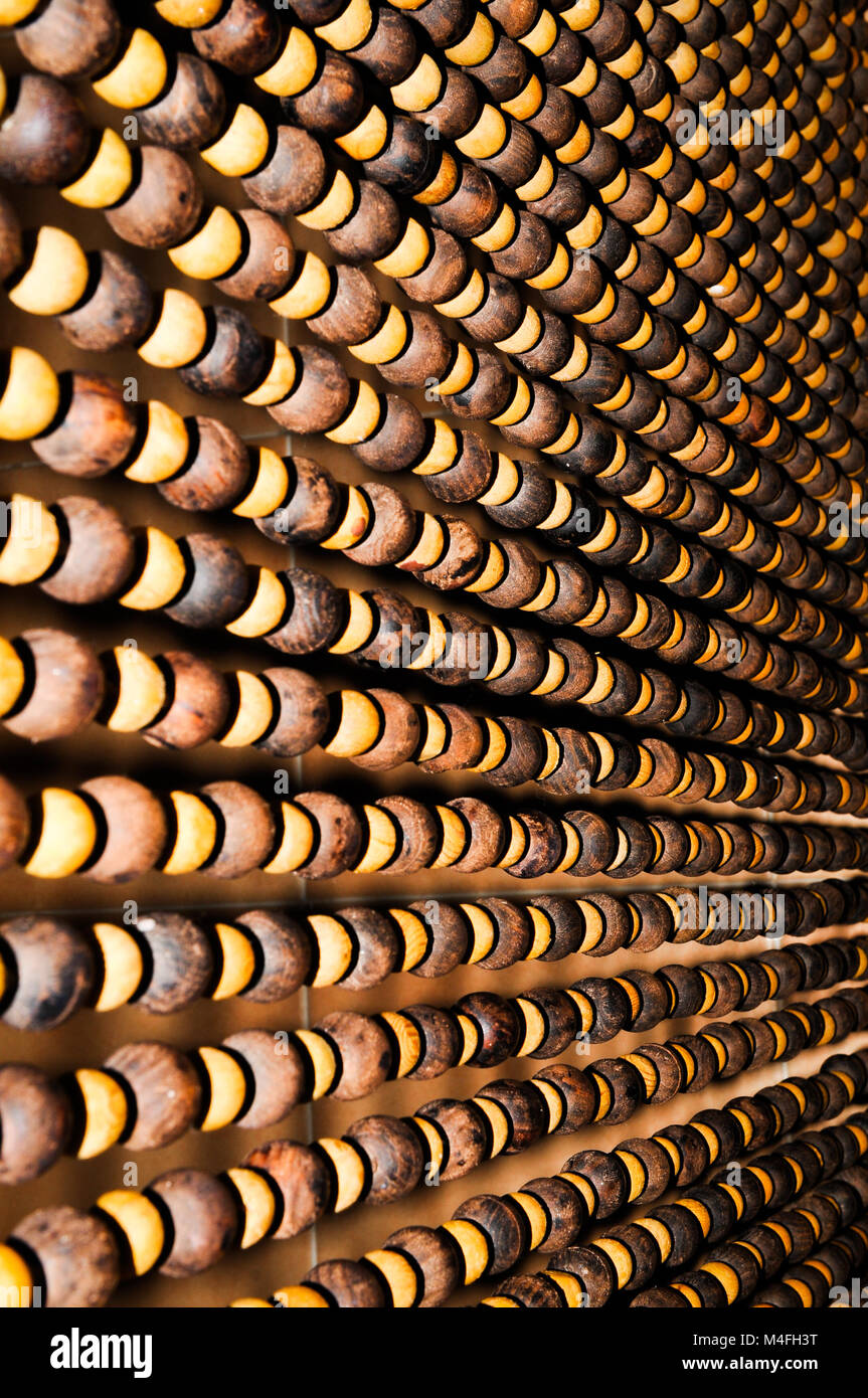 Detail Der Holzperlen Vorhang Stockfoto Bild 174905020 Alamy