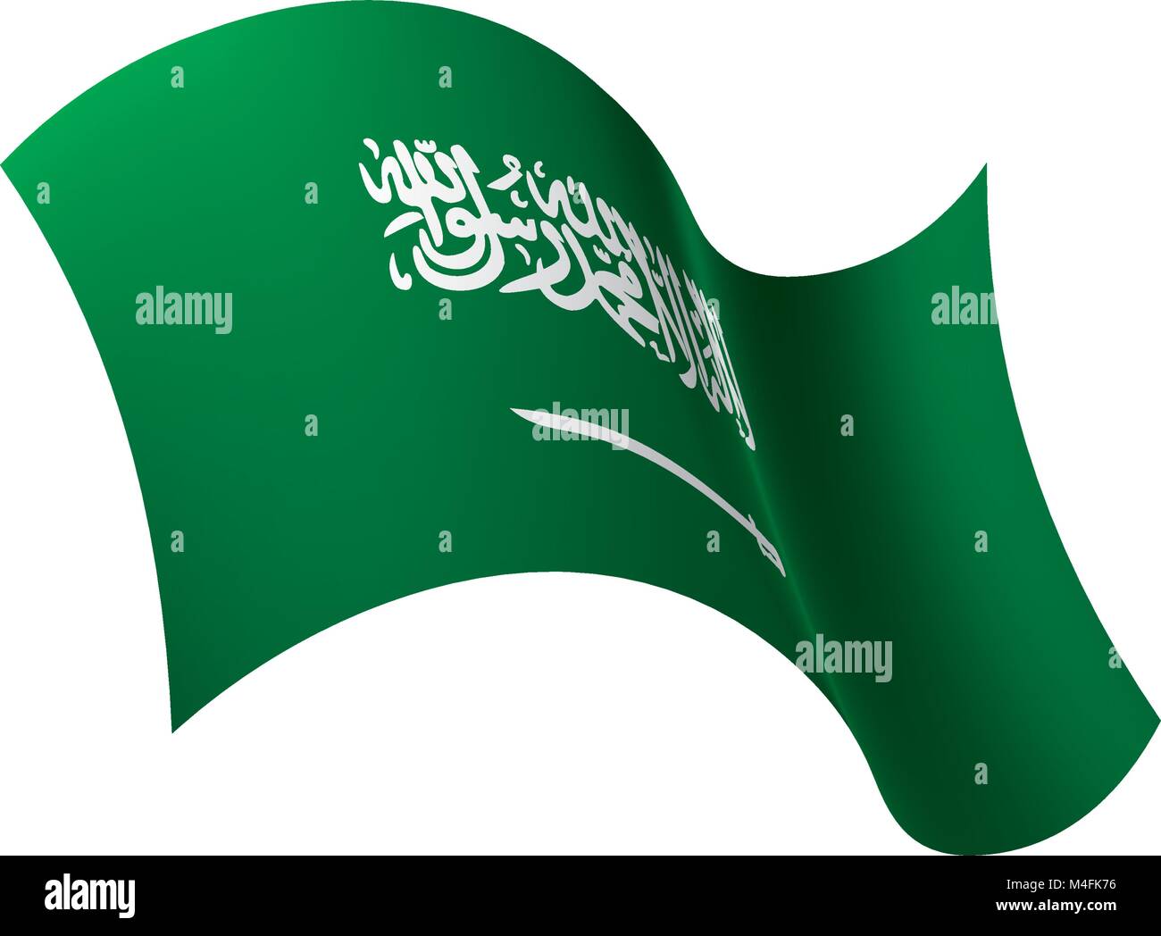 Saudi Arabien Fahne, Vektor, Abbildung Stock Vektor