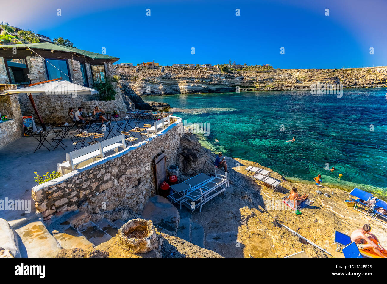 Italien, Sizilien, Lampedusa Insel Cala Creta Stockfoto