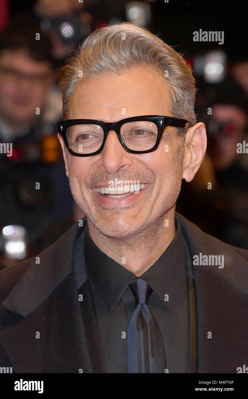 Berlin, Deutschland. 15. Februar, 2018. Amerikanische Schauspieler Jeff Goldblum nimmt an der 68. Berlinale Die Internationalen Filmfestspiele Berlin Premiere der Insel der Hunde auf der Berlinale Palast in Berlin, Deutschland. Credit: Paul Treadway/Alamy leben Nachrichten Stockfoto