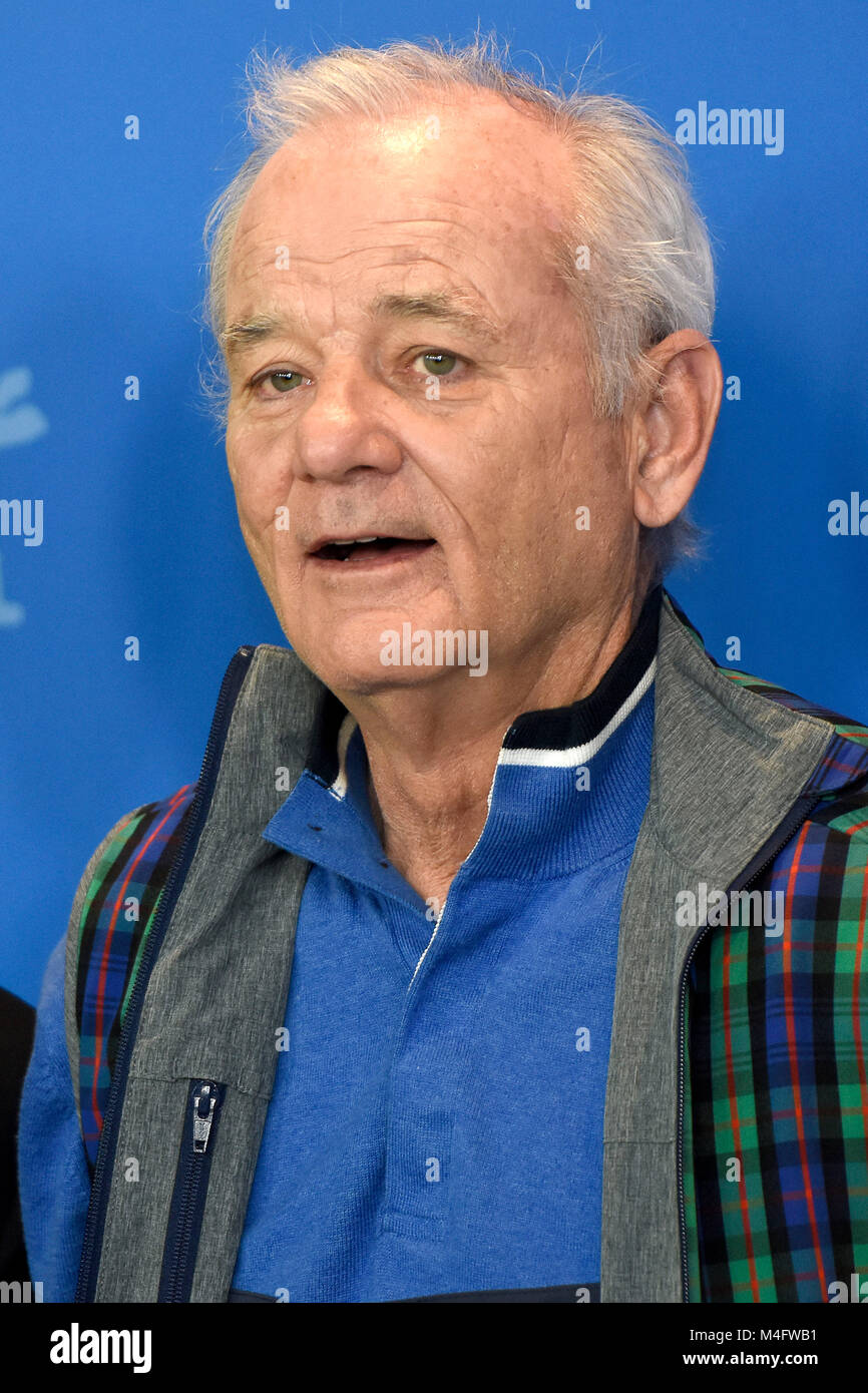 Schauspieler Bill Murray während der "Isle of Dogs" fotoshooting an der 68. Internationalen Filmfestspiele Berlin/Berlinale 2018 im Hotel Grand Hyatt am 15. Februar in Berlin, Deutschland. Stockfoto