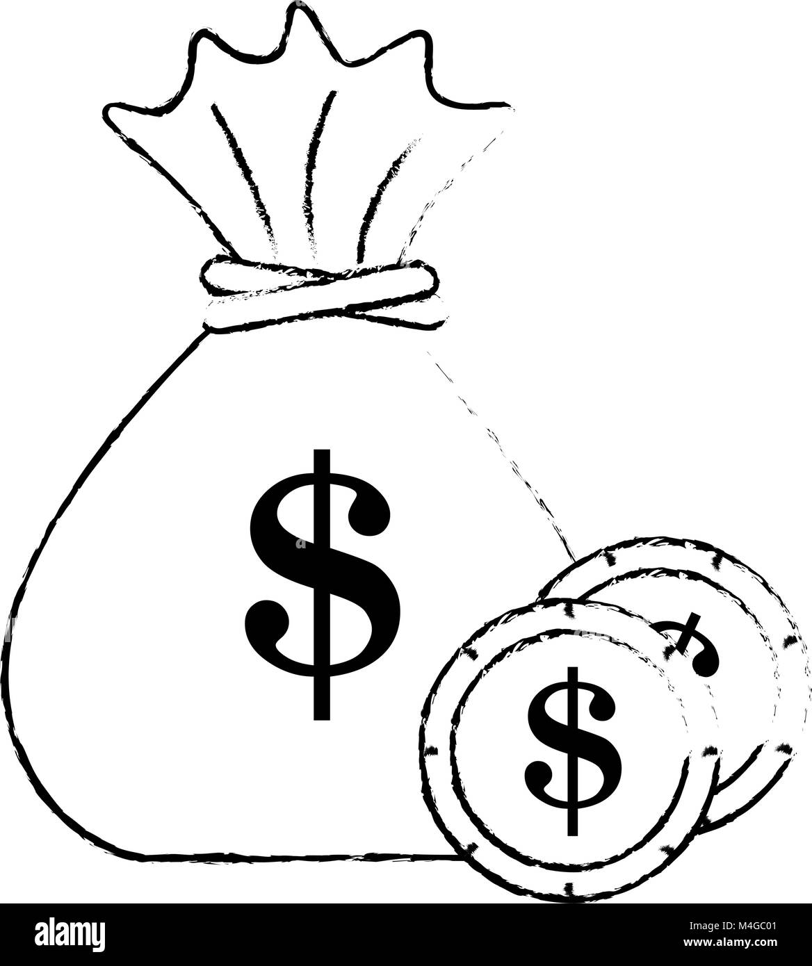 Geld Beutel mit Münzen Stock Vektor
