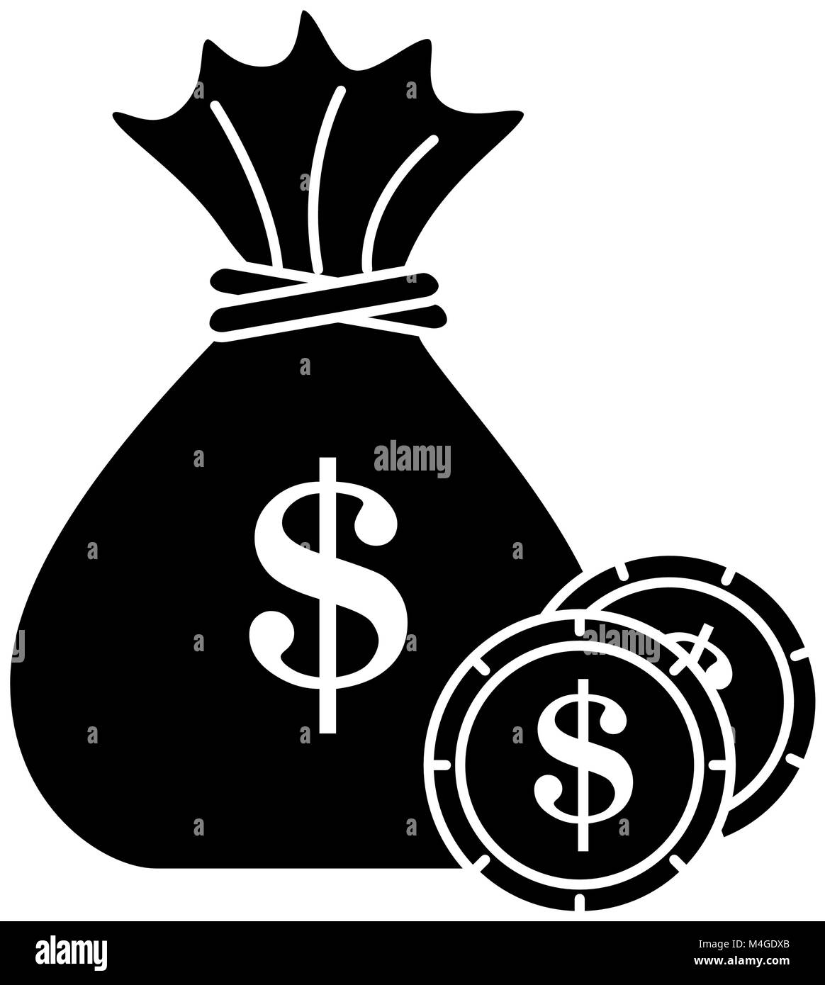 Geld Beutel mit Münzen Stock Vektor