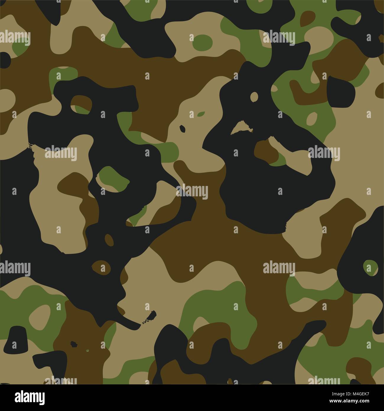 Grün und Schwarz Camouflage Muster - Military Style camo Hintergrund Stock Vektor