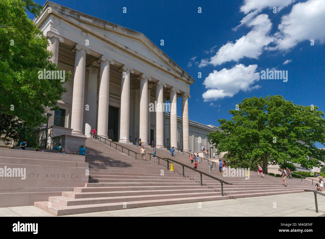 Haupteingang, National Gallery, National Mall in Washington DC, USA, Nordamerika Stockfoto