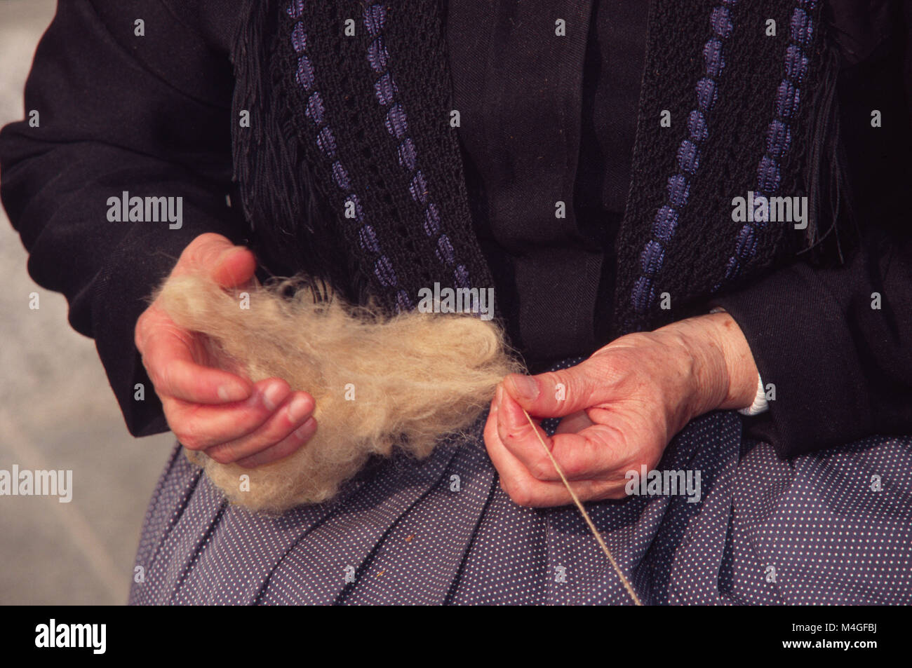 Italien, Lombardei, Wolle Spin Stockfoto