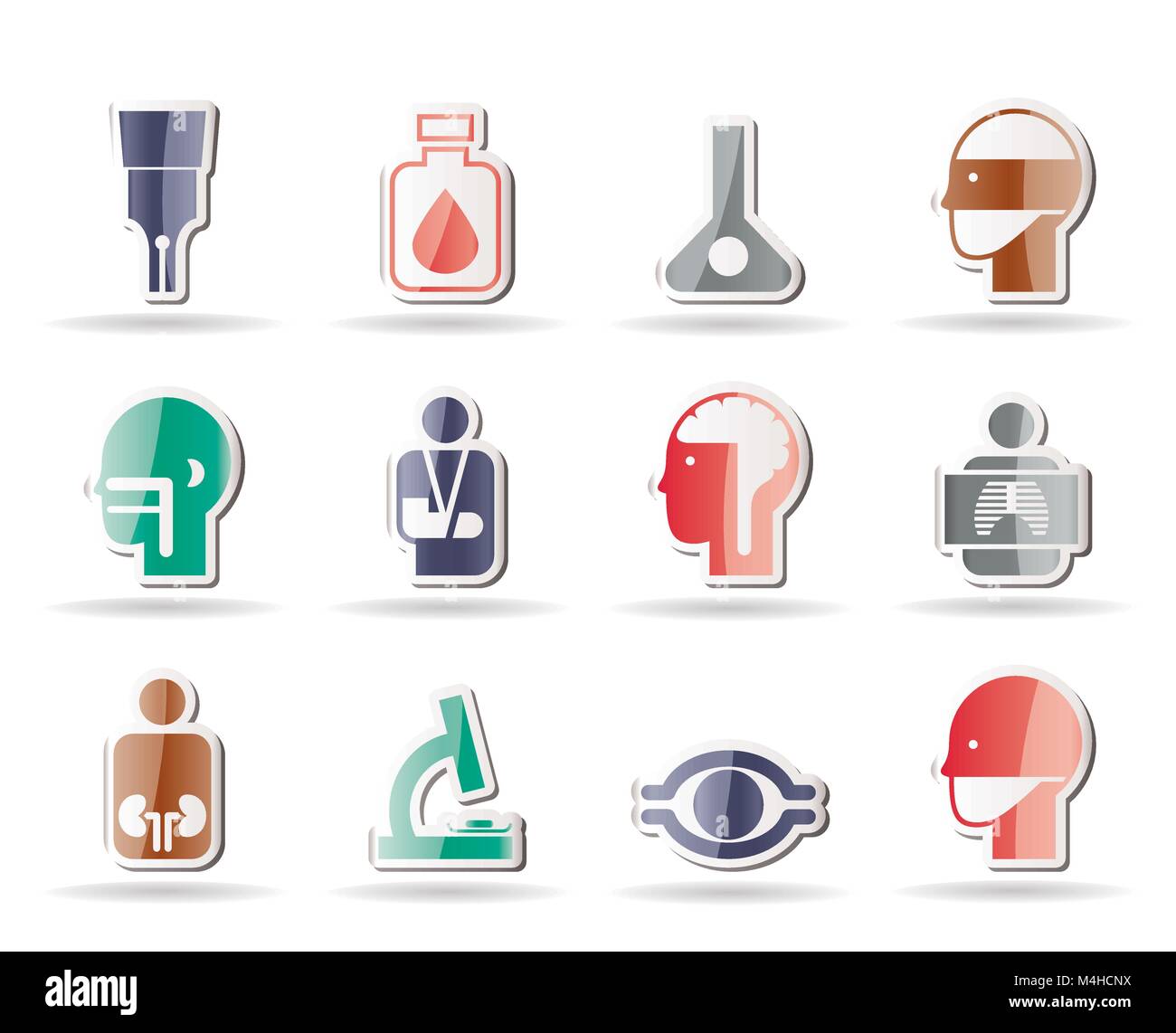 Medizin-, Krankenhaus- und Gesundheitswesen Symbole - Vektor Icon Set Stock Vektor