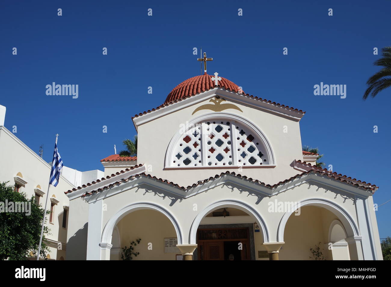 Kirche Architektur auf Kreta, Elounda Stockfoto