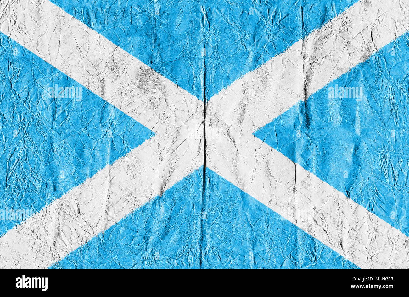 Traditionelle Schottland Flagge auf einem Papier in Nahaufnahme Stockfoto